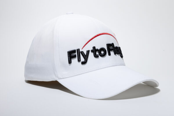 Gorra de Golf Blanca Marca Fly to Flag 3D mod. Alpha FTFG01B - Imagen 3