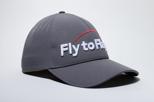 Gorra de Golf Gris Marca Fly to Flag 3D mod. Alpha FTFG01G - Imagen 3