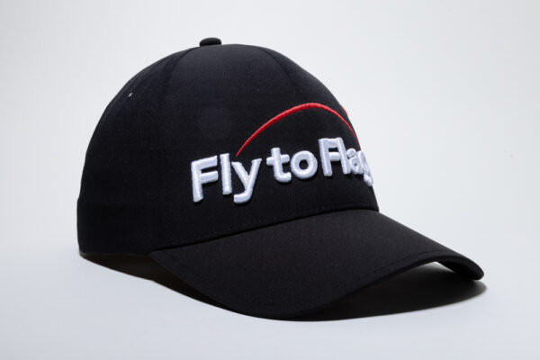 Gorra de Golf Negra Marca Fly to Flag 3D mod. Alpha FTFG01N - Imagen 3