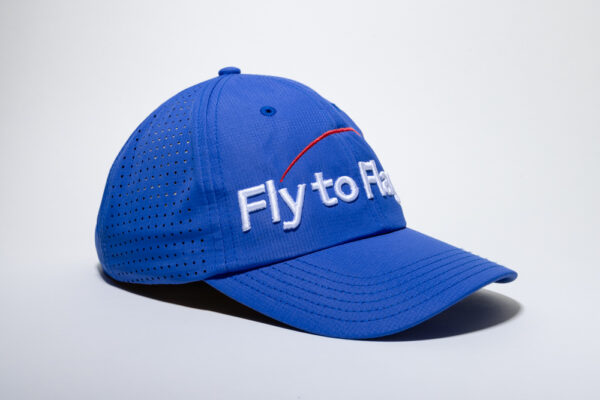 Gorra de Golf Azul Marca Fly to Flag mod. Beta 3D FTFG02A - Imagen 3