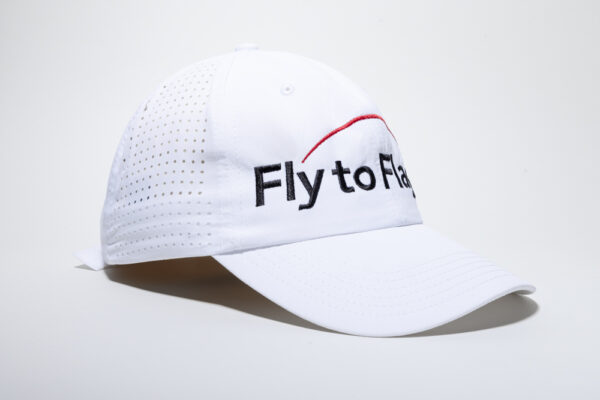 Gorra de Golf Blanca Fly to Flag mod. Beta Flat FTFG03B - Imagen 3