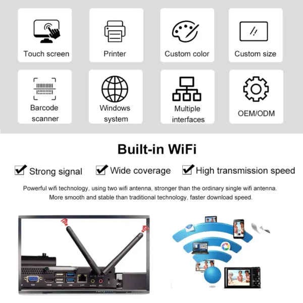 Caja registradora con pantalla táctil, Windows POS - Imagen 6